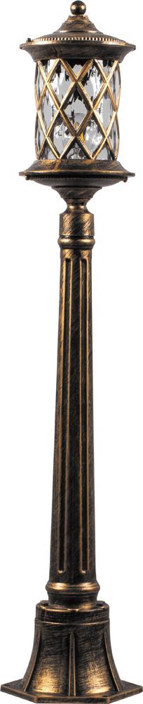 Светильник садово-парковый Feron PL5026 столб круглый 60Вт 230В E27 черное золото