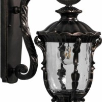 Светильник садово-парковый Feron PL5002 круглый на стену вниз 60Вт 230В E27 черное золото