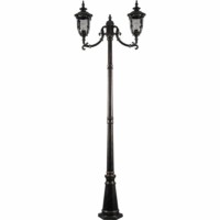 Светильник садово-парковый Feron PL5018 столб круглый 2×100Вт 230В E27 темно-коричневое золото