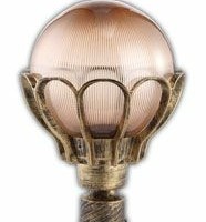 Светильник садово-парковый Feron PL5043 шар на столб 60Вт E27 230В черное золото