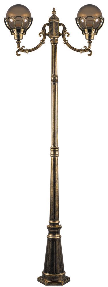 Светильник садово-парковый Feron PL5048 столб 2×60Вт E27 230В черное золото