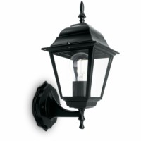 Светильник садово-парковый Feron 4101/PL4101 четырехгранный на стену вверх 60Вт E27 230В черный