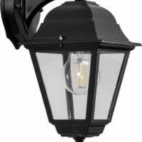 Светильник садово-парковый Feron 4202/PL4202 четырехгранный на стену вниз 100Вт E27 230В черный