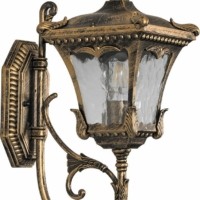 Светильник садово-парковый Feron 6003QS четырехгранный на стену вверх 100Вт E27 230В черное золото