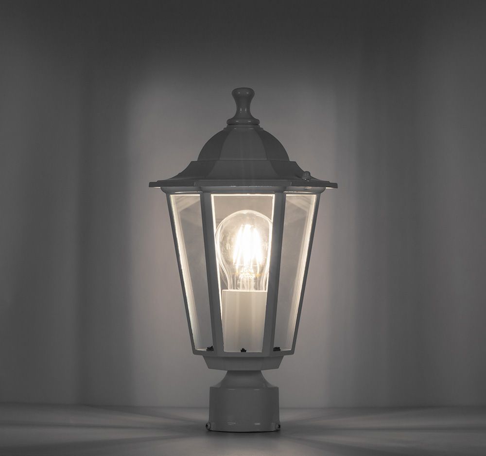 Светильник садово-парковый Feron 6103/PL6103 шестигранный на столб 60Вт E27 230В белый — изображение 2