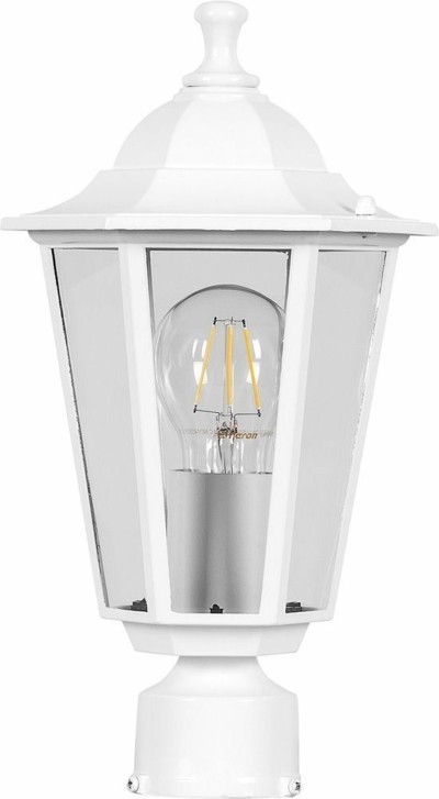 Светильник садово-парковый Feron 6103/PL6103 шестигранный на столб 60Вт E27 230В белый