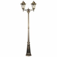 Светильник садово-парковый Feron 6214/PL6214 столб 2×100Вт E27 230В черное золото
