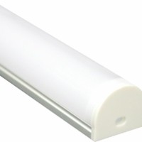 Профиль алюминиевый круглый широкий серебро CAB283