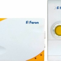Звонок дверной беспроводной Feron Е-369 Электрический 35 мелодий белый желтый с питанием от батареек