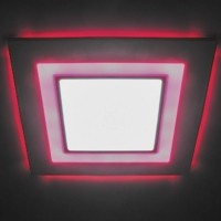 Светильник светодиодный Feron AL2551 встраиваемый 8W 4000K с красной подсветкой белый