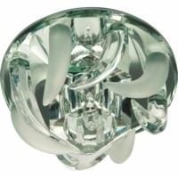 Светильник потолочный JC G4 с белым и прозрачным стеклом зеркальный с лампой CD2531