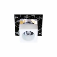 Светильник потолочный JCD G9 с прозрачным-белым стеклом черный-белый с лампой CD88