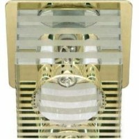 Светильник потолочный JCD9 35W G9 с прозрачным-матовым стеклом золото DL-172