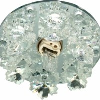 Светильник встраиваемый с разноцветной LED подсветкой Feron 1540 JCD9 прозрачный