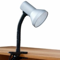 Светильник настольный ESB 9W 230V Е27 серебро c лампой DE1622