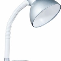 Светильник настольный ESB 9W 230V Е27 серебро c лампой DE1420