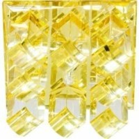 Светильник потолочный JC G4 с желтым стеклом хром с лампой 1570