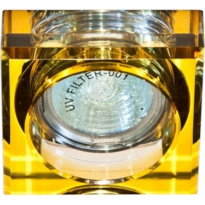 Светильник потолочный JCDR G5.3 с черным стеклом с лампой CD32