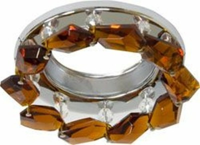 Светильник потолочный JCDR G5.3 с коричневым стеклом хром с лампой CD4127