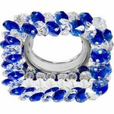 Светильник потолочный JCDR G5.3 с синим стеклом хром с лампой CD4134