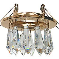 Светильник потолочный MR16 G5.3 с прозрачными подвесками хром DL4160