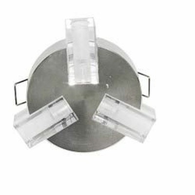 Светильник потолочный JC 3*10W G4 с прозрачным стеклом алюминий DL4167