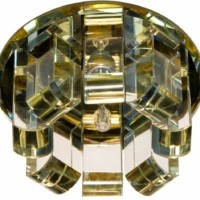 Светильник потолочный JC G9 с желтым стеклом хром с лампой 1655