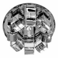 Светильник потолочный JC G4 с черным стеклом хром с лампой 1655