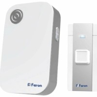 Звонок дверной беспроводной Feron E-372 Электрический 36 мелодий белый серый с питанием от батареек