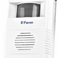 Звонок беспроводной с ИК-датчиком движения Feron 005-B Электрический 36 мелодий белый/серый с питанием от батареек
