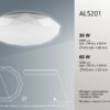 Светильник светодиодный накладной Feron AL5201 тарелка 60W 4000K белый