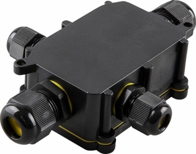 Коробка КМЭР 450В 140х100х36мм водонепроницаемая на 4 выхода чёрная Feron LD524