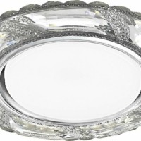 Светильник встраиваемый с белой LED подсветкой Feron CD4031 потолочный GX53 без лампы прозрачный