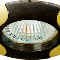 Светильник встраиваемый Feron 020T-MR16 потолочный MR16 G5.3 черно-золотистый