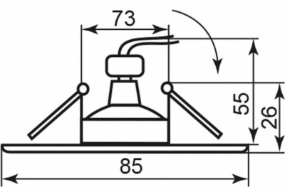 Светильник потолочный MR16 G5.3 черный-золото 098T-MR16-S — изображение 2