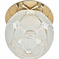 Светильник потолочный JCD9 35Вт G9 с прозрачным-матовым стеклом золото JD175