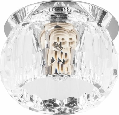 Светильник встраиваемый Feron JD176 потолочный JCD9 G9 прозрачный хром