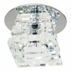 Светильник потолочный JC G4 с прозрачным стеклом хром с лампой CD20