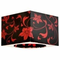 Светильник потолочный JCD G9 черный фон – красный рисунок с лампой CD2038