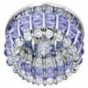 Светильник потолочный JCD9 G9 с прозрачным и сиреневым стеклом хром с лампой CD2119