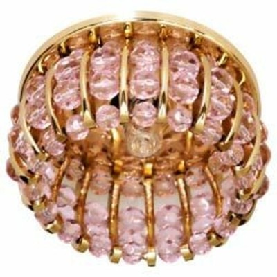 Светильник потолочный JCD9 G9 с розовым стеклом золото с лампой CD2119