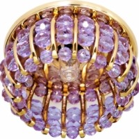 Светильник потолочный JCD9 G9 с сиреневым стеклом золото с лампой CD2119