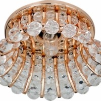 Светильник потолочный JCD9 35Вт G9 с прозрачным стеклом золото CD2120