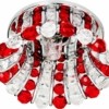 Светильник потолочный JCD9 G9 с прозрачным и красным стеклом хром с лампой CD2120