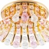 Светильник встраиваемый Feron CD2120 потолочный JCD9 G9 прозрачно-розовый золотистый