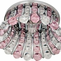 Светильник встраиваемый Feron CD2120 потолочный JCD9 G9 прозрачно-розовый хром