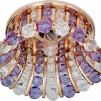 Светильник встраиваемый Feron CD2120 потолочный JCD9 G9 прозрачно-сиреневый золотистый