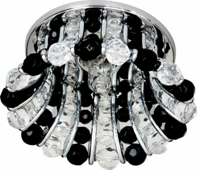 Светильник потолочный JCD9 G9 с прозрачным и черным стеклом хром с лампой CD2120