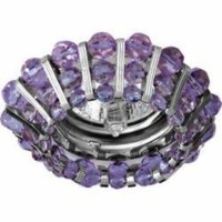 Светильник потолочный JCDR G5.3 с сиреневым стеклом хром с лампой CD2121