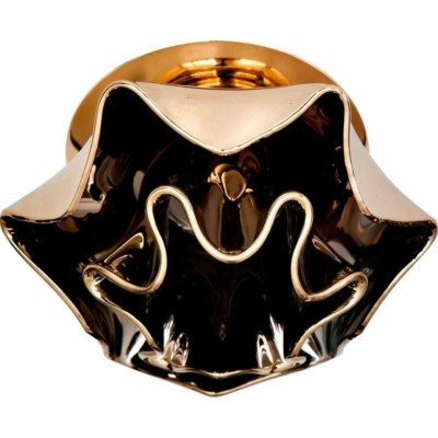 Светильник потолочный JCD9 40Вт G9 с коричневым стеклом золото CD2216